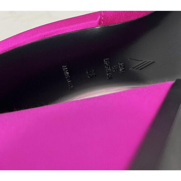 THE ATTICO Fuchsia Satin DEVON 115mm Mules Pumps Sandals Size EU 36 US 6 - Picture 7 of 8